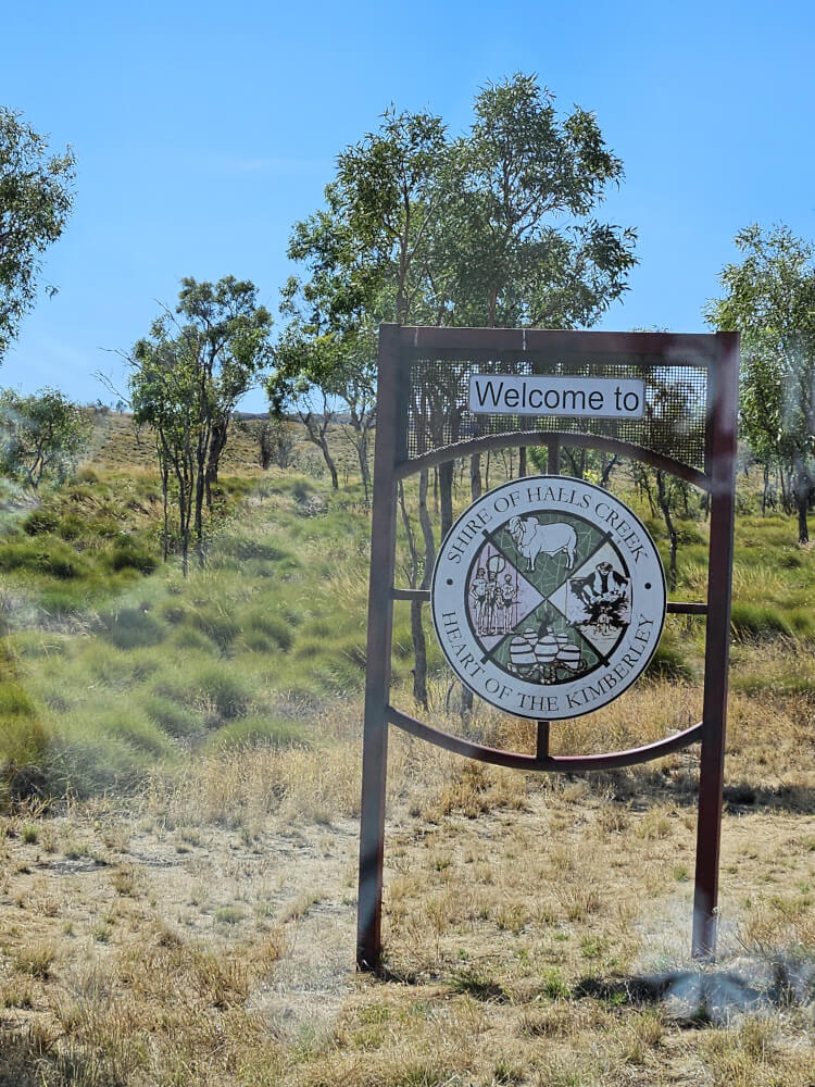 Heart of the Kimberley Welcome to the Heart of the Kimberley roadside sign