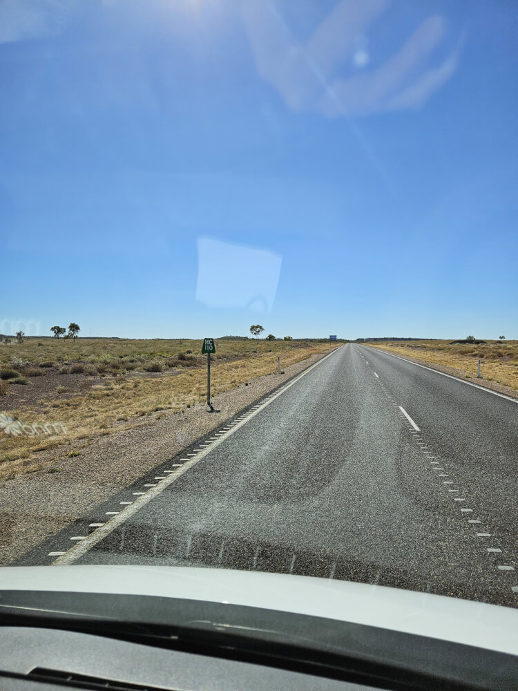 Halls Creek 110 km Great Northern Highway with Halls Creek 110 km road marker