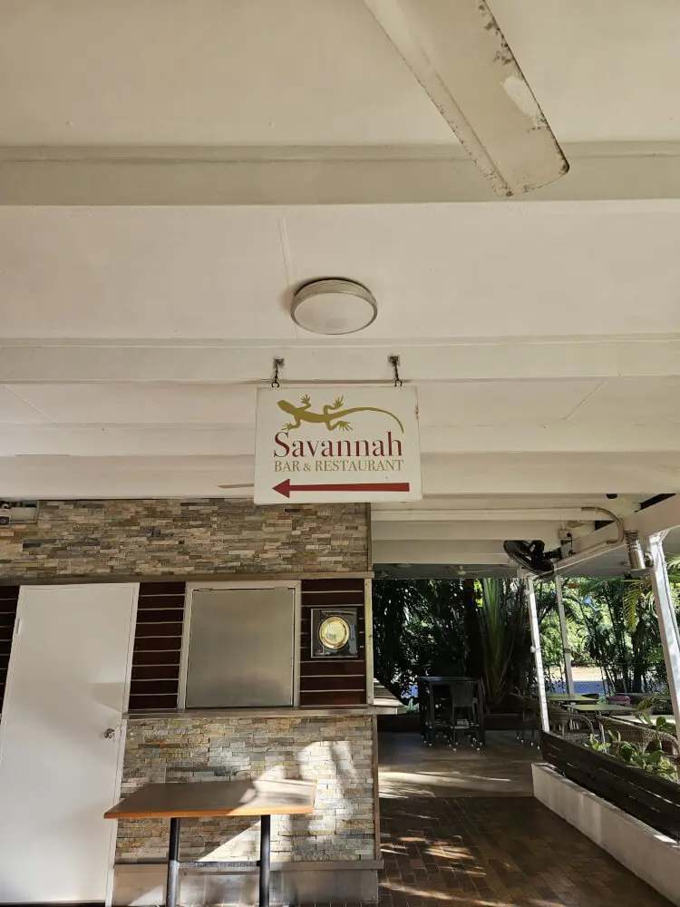 Savannah Bar and Restaurant | Katherine Floods 2026 Savannah Bar and Restaurant at Knotts Crossing Resort in Katherine, closed following the March 2026 floods.