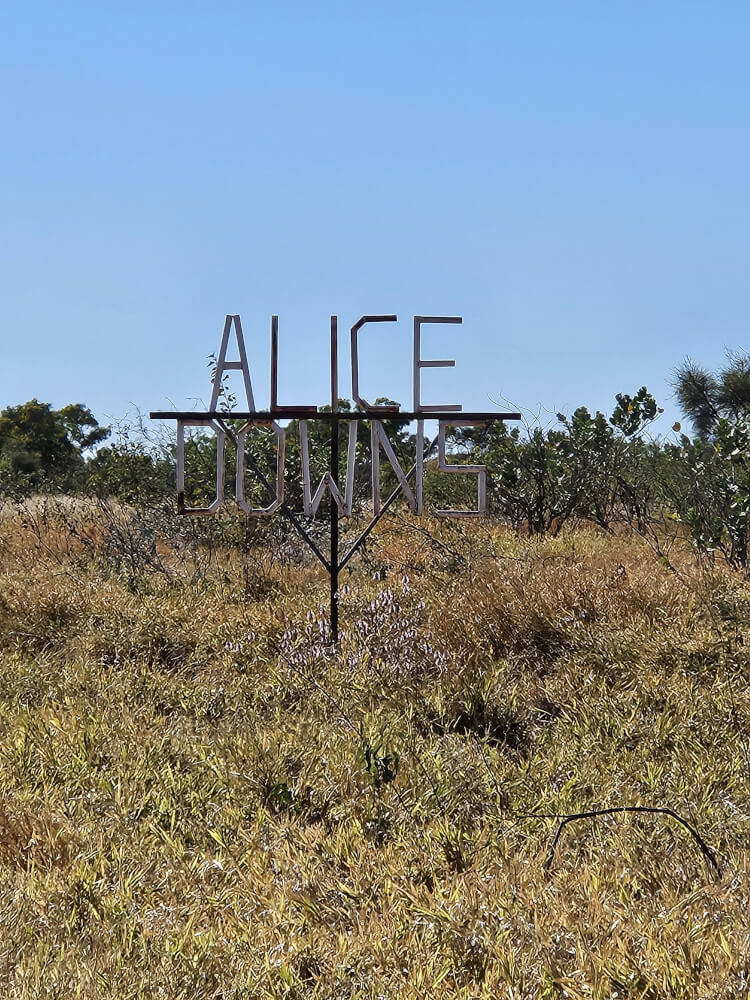 Alice Downs Station Sign, Kimberley WA Alice Downs station sign beside the Great Northern Highway in the Kimberley