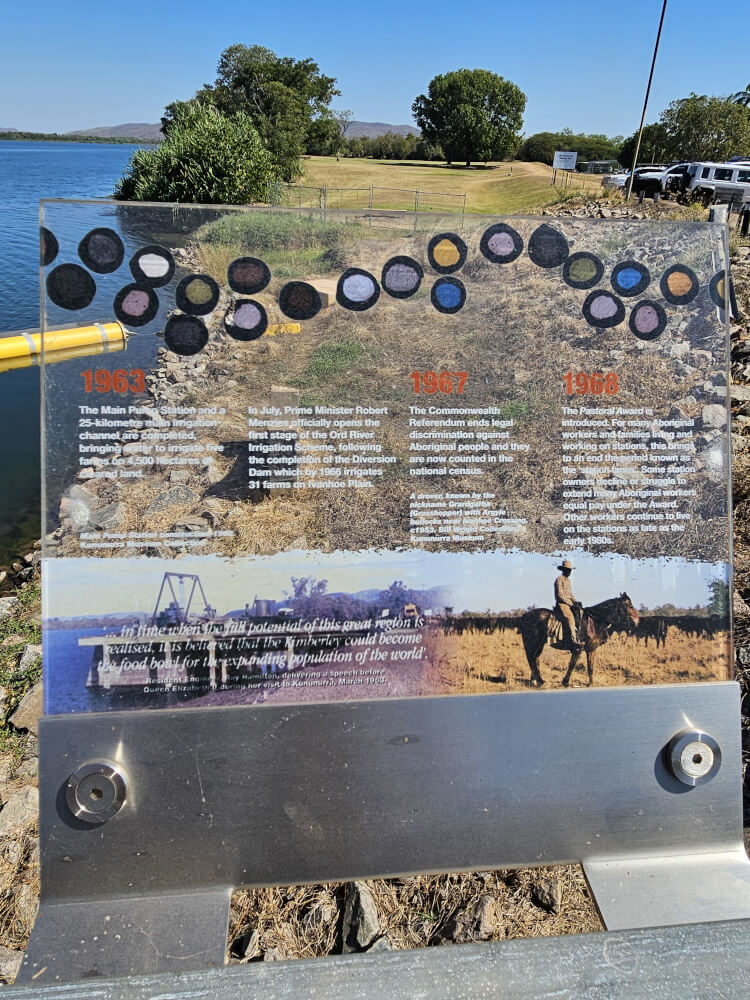 The Pumphouse Kununurra History Historical interpretation panel at The Pumphouse in Kununurra