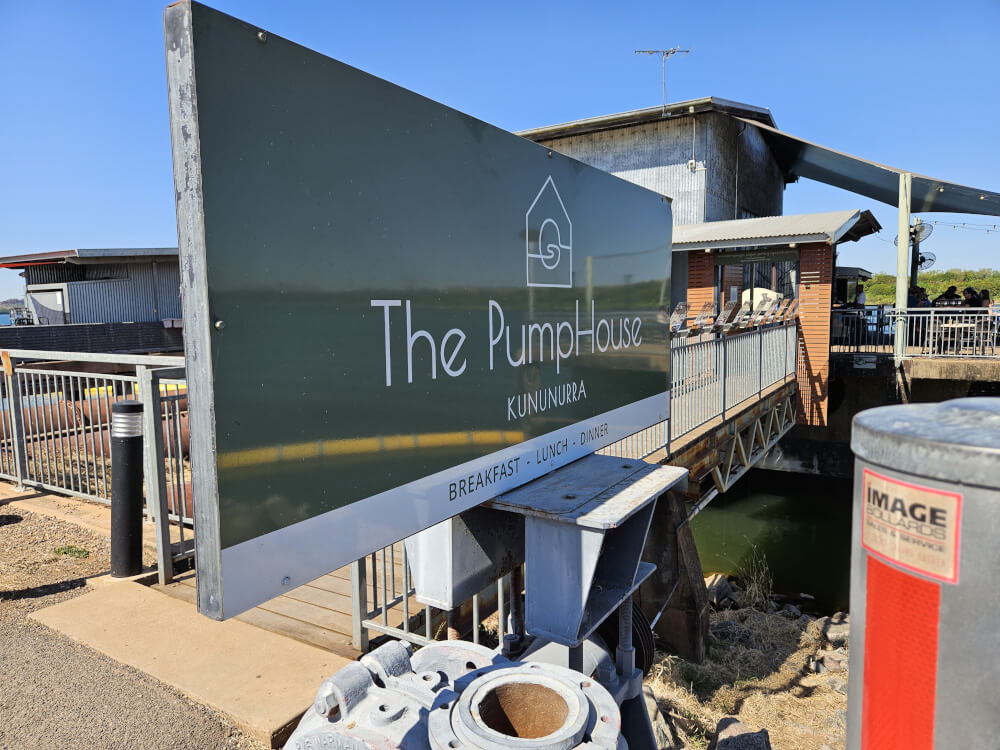 The Pumphouse Kununurra Exterior of The Pumphouse restaurant beside the water in Kununurra