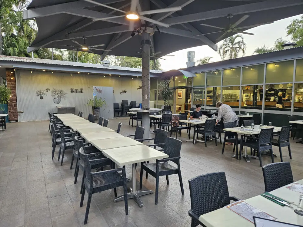 Kelly’s Bar & Grill Courtyard Outdoor dining area at Kelly's Bar & Grill in Kununurra